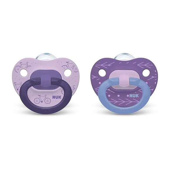 NUK Orthodontic Pacifiers Silicone Set Of 6 Heart-Shaped Shield age 18-36 mo - Picture 3 of 6